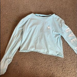 Pink Long Sleeve Crop Top
